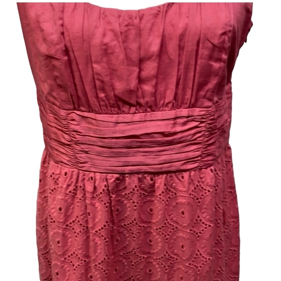 Loft Eyelet Dusty Rose Dress - Picture 4 of 7